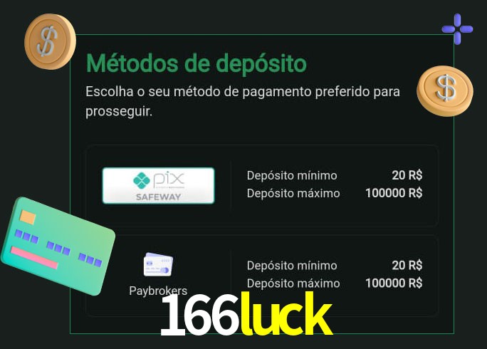 O cassino 166luck oferece uma grande variedade de métodos de pagamento